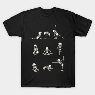 Skeleton Yoga Sport Funny T-Shirt